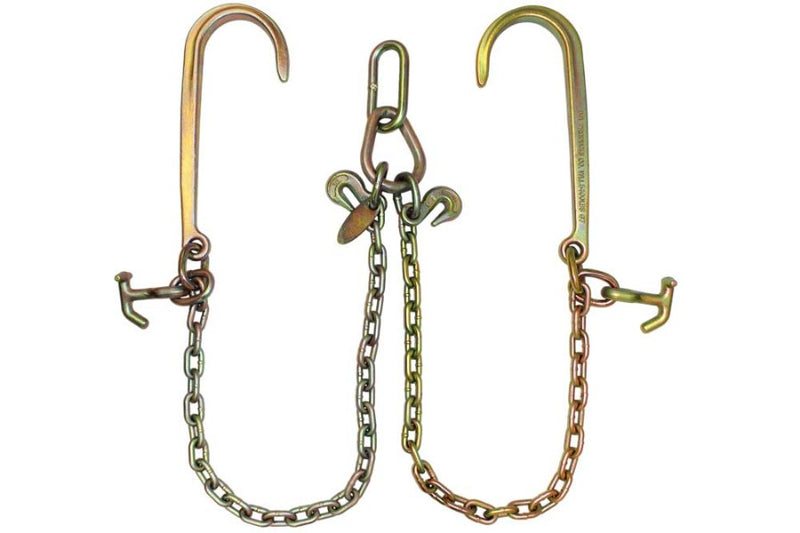 BA Products 5/16" G70 Low Profile V-Chain W/15" J & Hammerhead Hooks 2' Legs