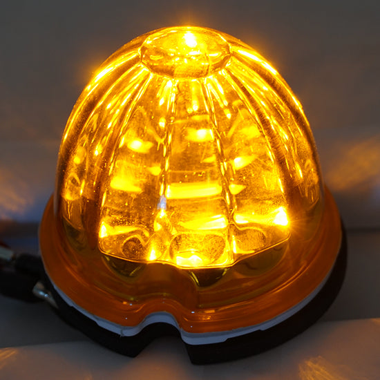 Iowa Customs Legendary Glass 3-1/2 Inch Watermelon Amber - Amber LED Light W/O Bezel IC966400