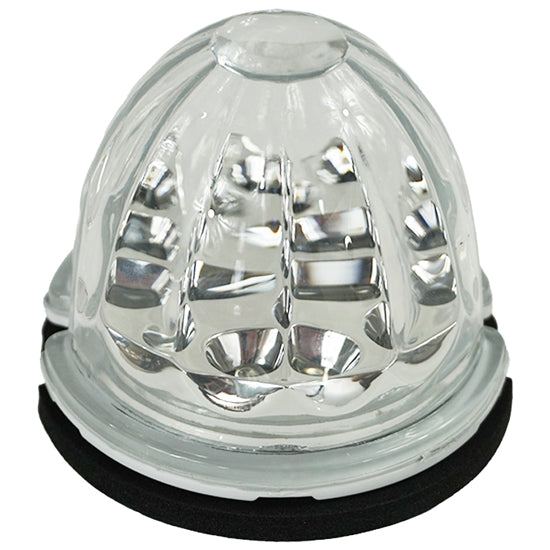 Iowa Customs Legendary Glass 1-1/2 Inch Watermelon Red LED - Clear Glass - Stud Mount IC966429