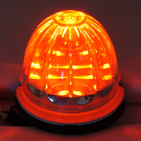 Iowa Customs Legendary Glass 3-1/2 Inch Watermelon Red LED - Clear Glass W/O Bezel IC966423