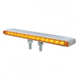 United Pacific 14 LED Double Face Amber Light Bar - Chrome plastic 12" Light Bar Housing