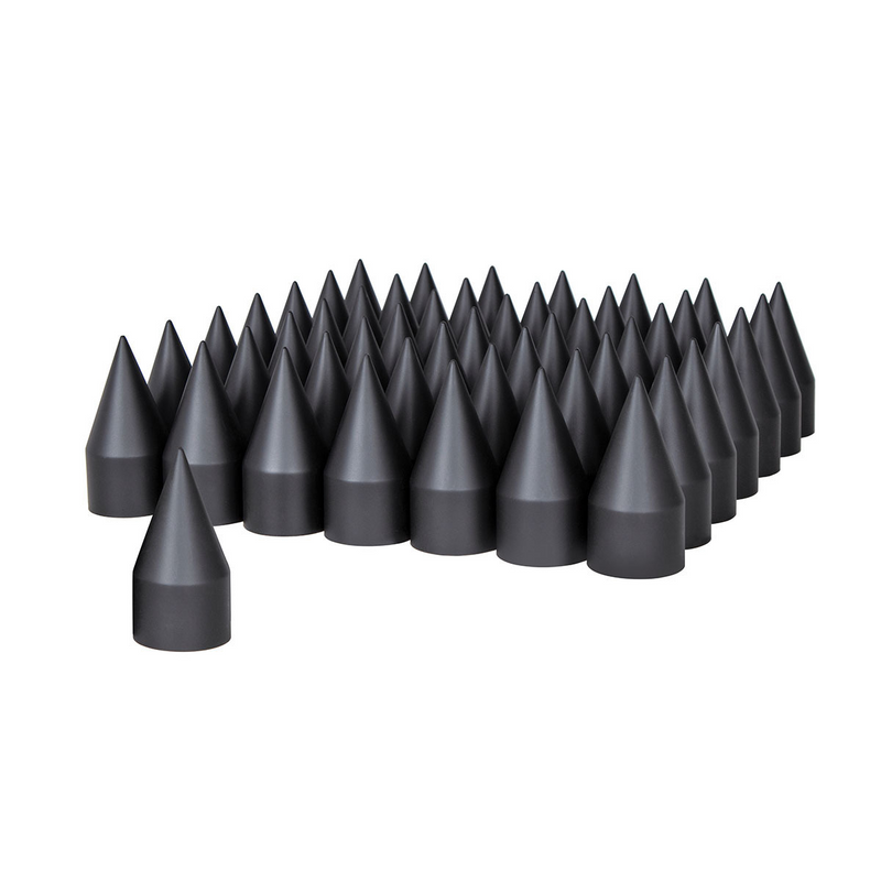 United Pacific 33mm x 4-1/8" Matte Black Spike Nut Cover Thread-On (Bulk) 10000B