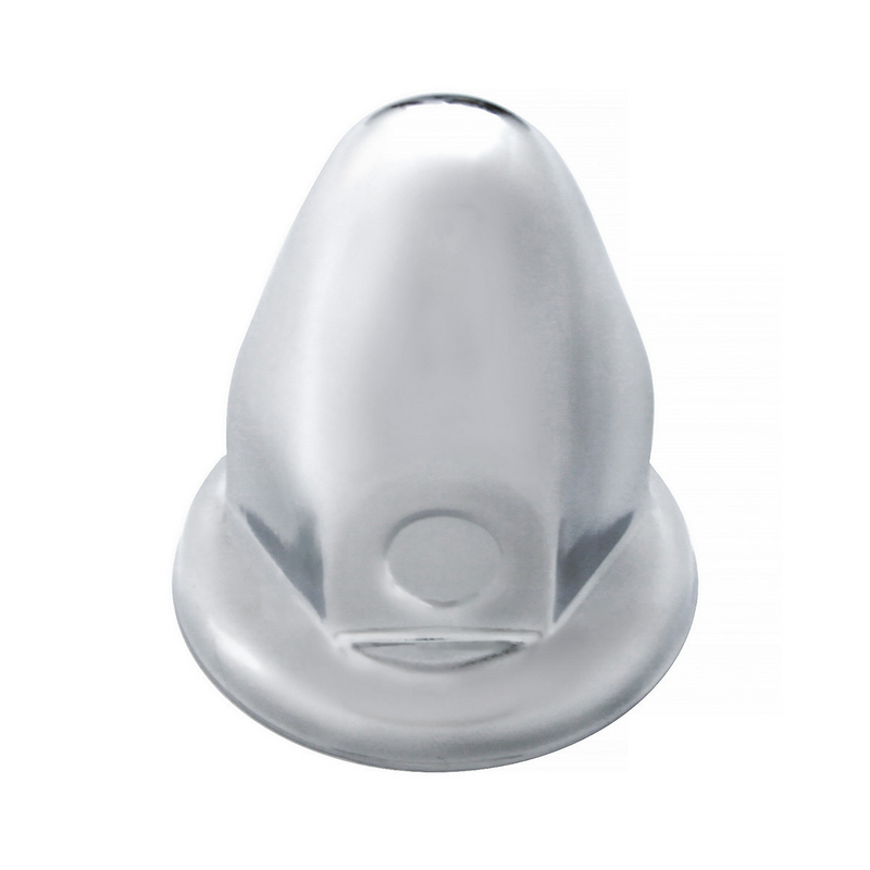 United Pacific 33mm X 2-1/8" Chrome Steel Bullet Nut Cover With Flange 10005