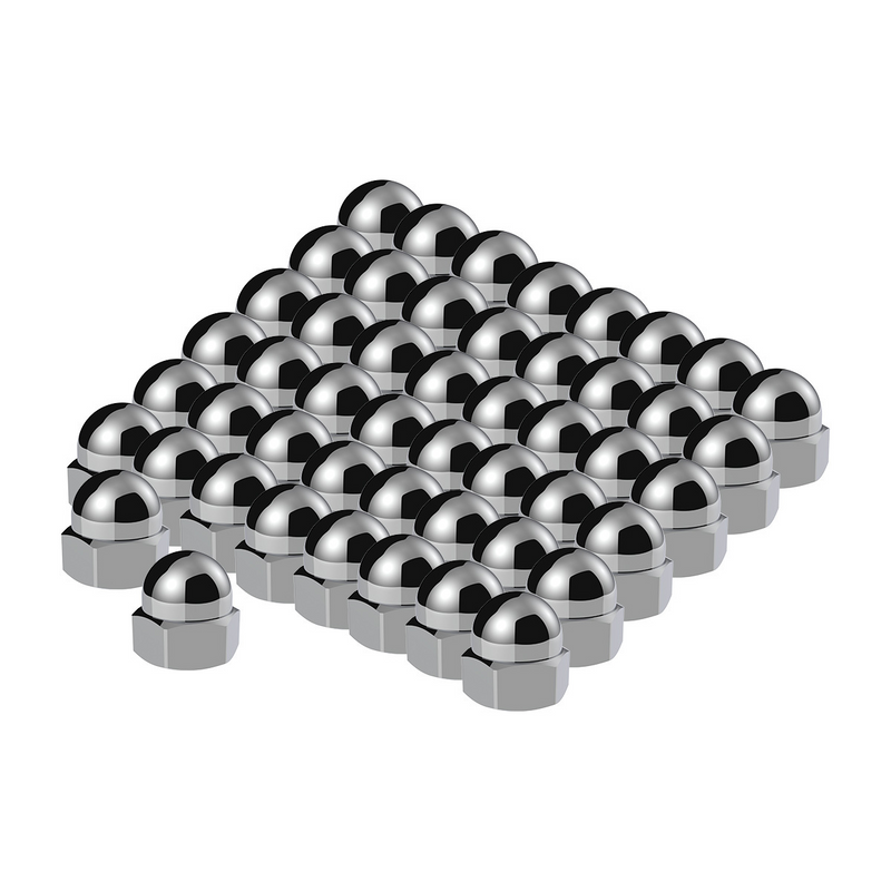 United Pacific 3/4" X 15/16" Chrome Die-Cast Acorn Nut Cover (50 pcs/Box) 10020M50