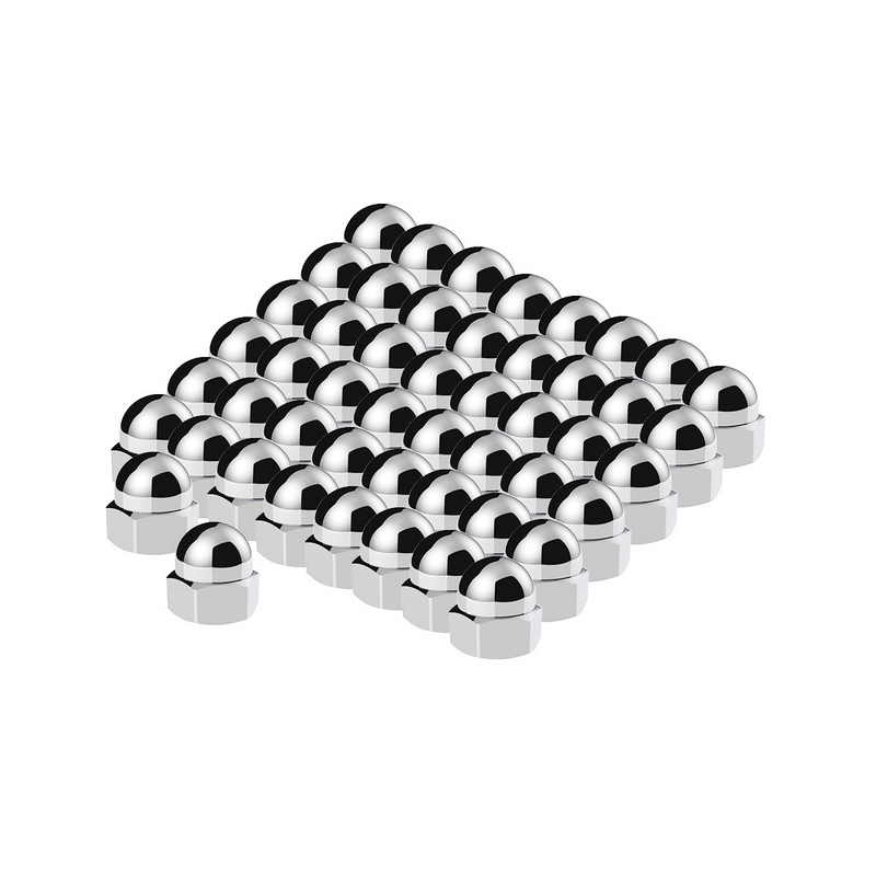 United Pacific 11/16" x 7/8" Chrome Die-Cast Acorn Nut Cover (50 pcs/Box) 10021M50