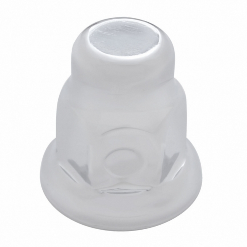 United Pacific 33mm X 2" Chrome Steel Tall Nut Cover With Flange 10032C