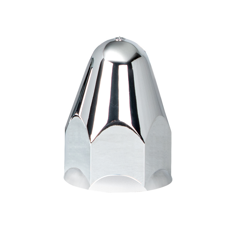 United Pacific 1-1/2" X 2-3/4" Chrome Plastic Bullet Nut Cover Push-On (Bulk) 10045B