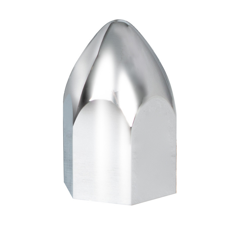 United Pacific 1-1/2" X 2-3/4" Chrome Plastic Bullet Nut Cover Push-On (Bulk) 10047B