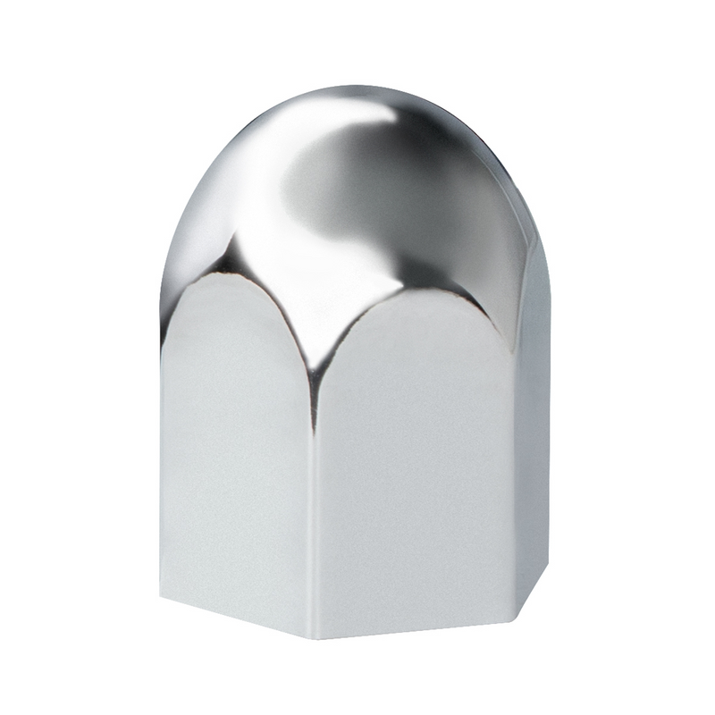 United Pacific 1-1/2" X 2-1/4" Chrome Plastic Standard Nut Cover Push-On (Bulk) 10057B
