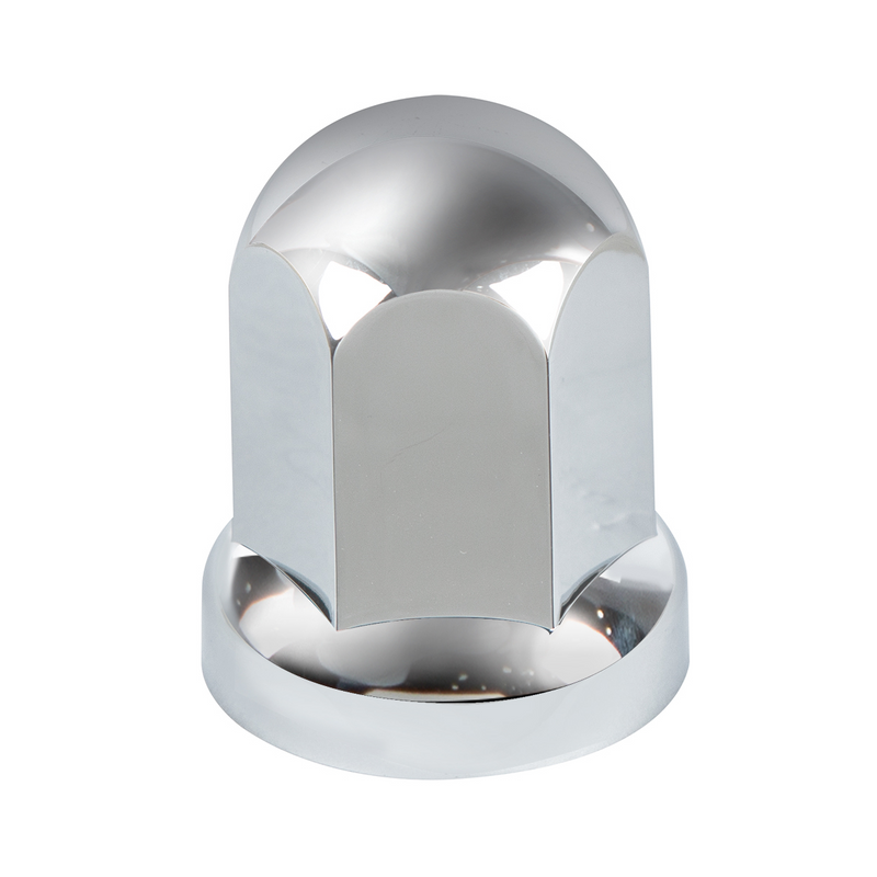 United Pacific 33mm X 2-7/16" Chrome Plastic Standard Nut Cover With Flange Push-On (Bulk) 10058B