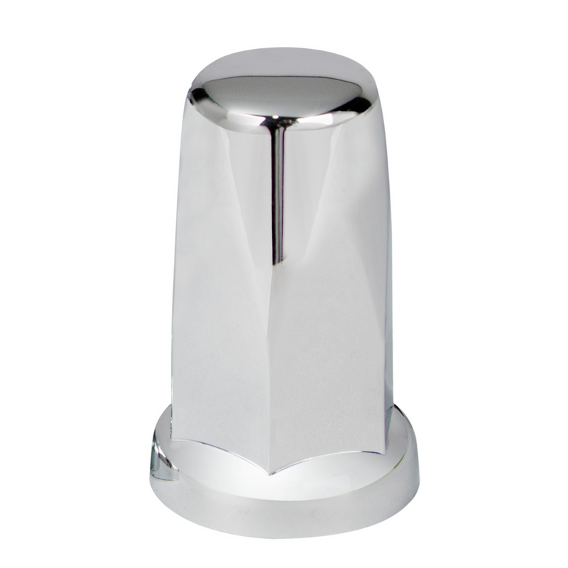 United Pacific 33mm X 3-1/4" Chrome Plastic Tall Nut Cover With Flange Push-On (Bulk) 10059B