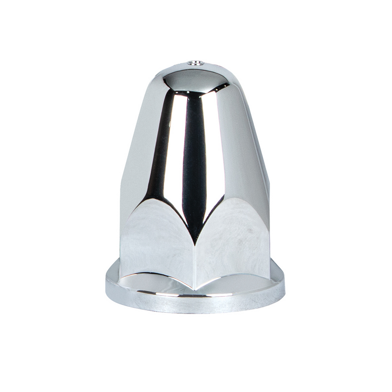United Pacific 33mm x 2-5/8" Chrome Plastic Bullet Nut Cover With Flange Push-On (Bulk) 10060B