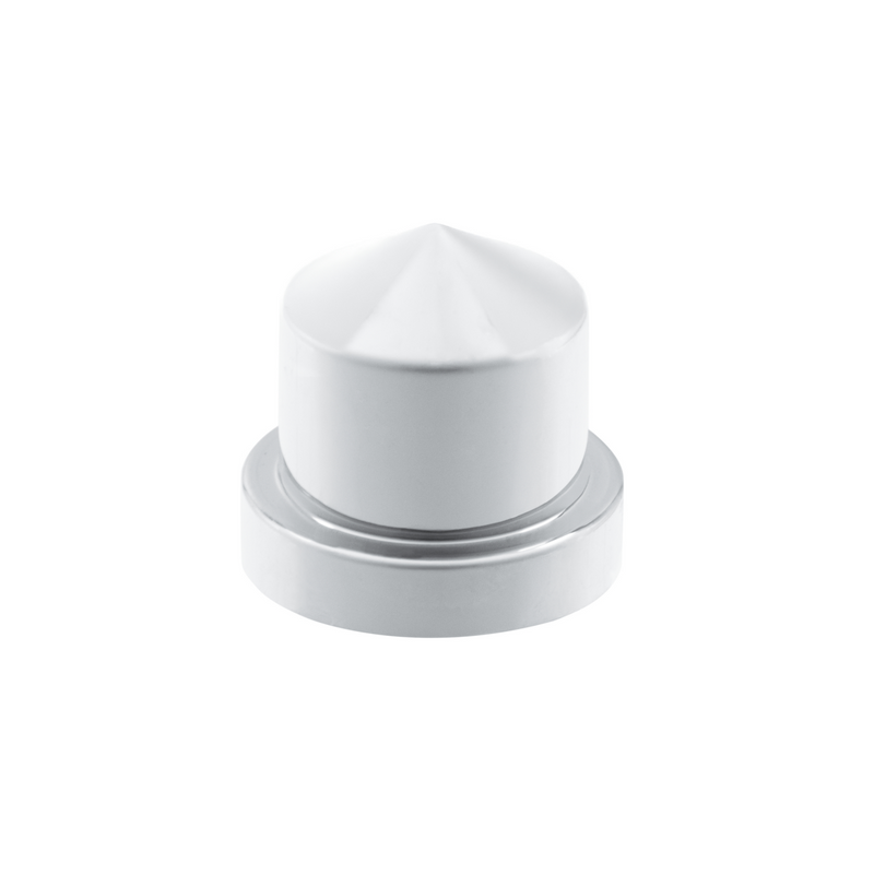 United Pacific 1/2" x 13/16" Chrome Plastic Pointed Nut Cover Push-On 10078