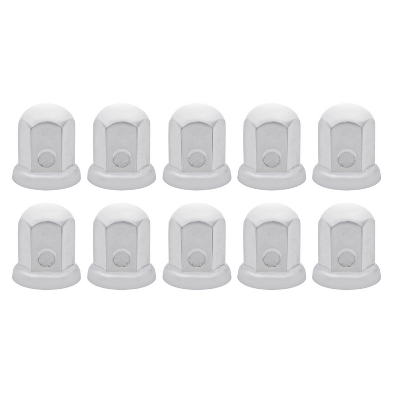 United Pacific 33mm X 2-1/8" Stainless Standard Nut Covers With Flange (10-Pack) 10081P