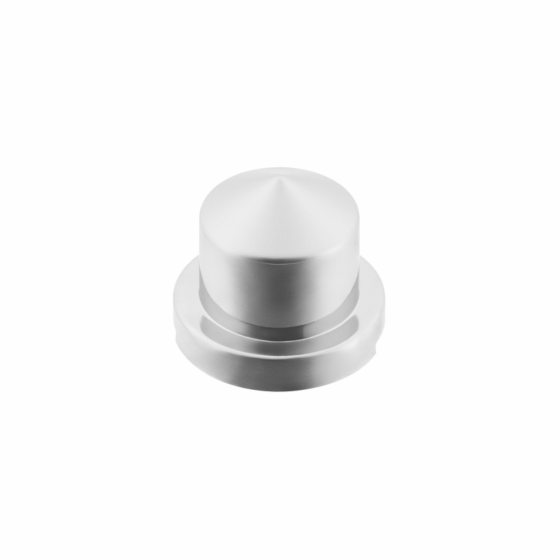 United Pacific 9/16" x 7/8" Chrome Plastic Pointed Nut Cover Push-On 10086