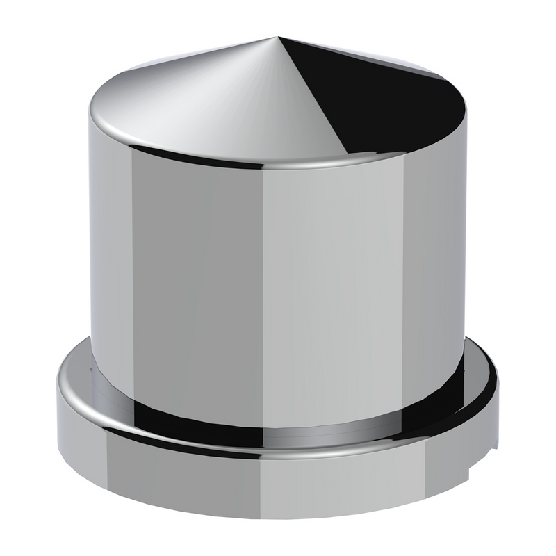 United Pacific 15/16" X 1-1/2" Chrome Plastic Pointed Nut Cover Push-On 10090