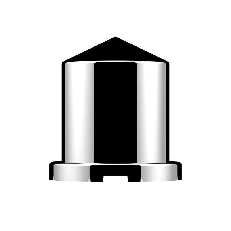 United Pacific 1-1/8" X 1-7/8" Chrome Plastic Pointed Nut Cover Push-On 10091