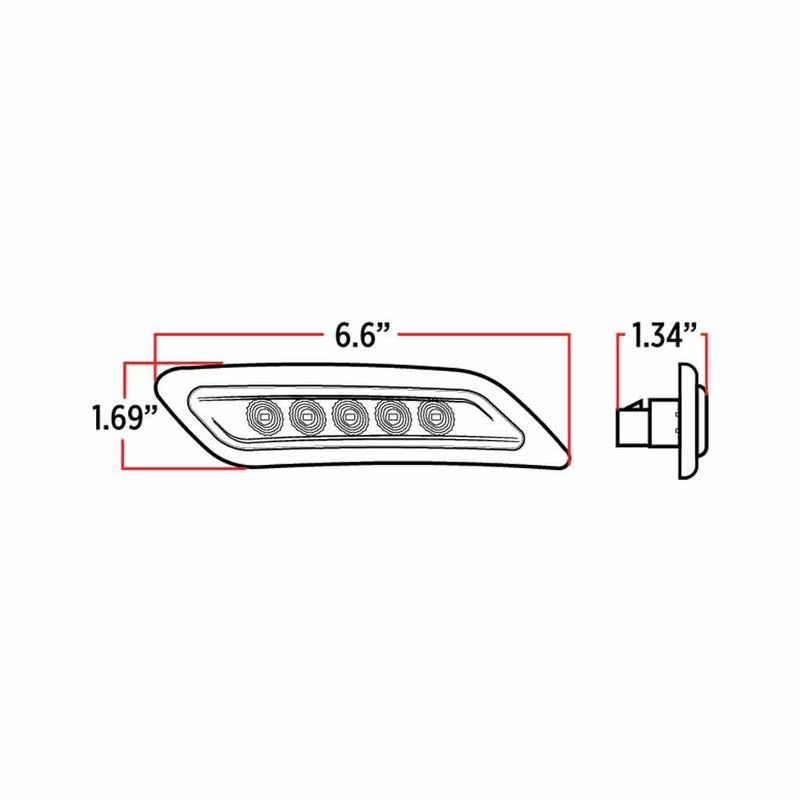 Trux Accessories Peterbilt Driver Door Marker Light