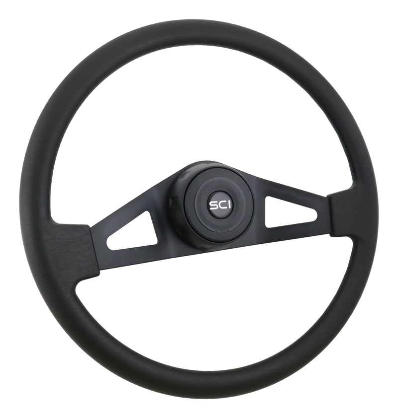 Steering Creations 18" Polyurethane Steering Wheel- Pinion Black