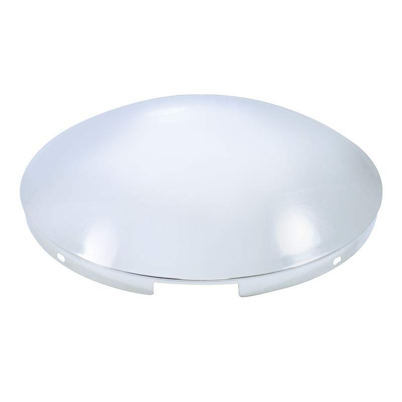 United Pacific 4 Even Notched Chrome Dome Front Hubcap 7/16" Lip 10106
