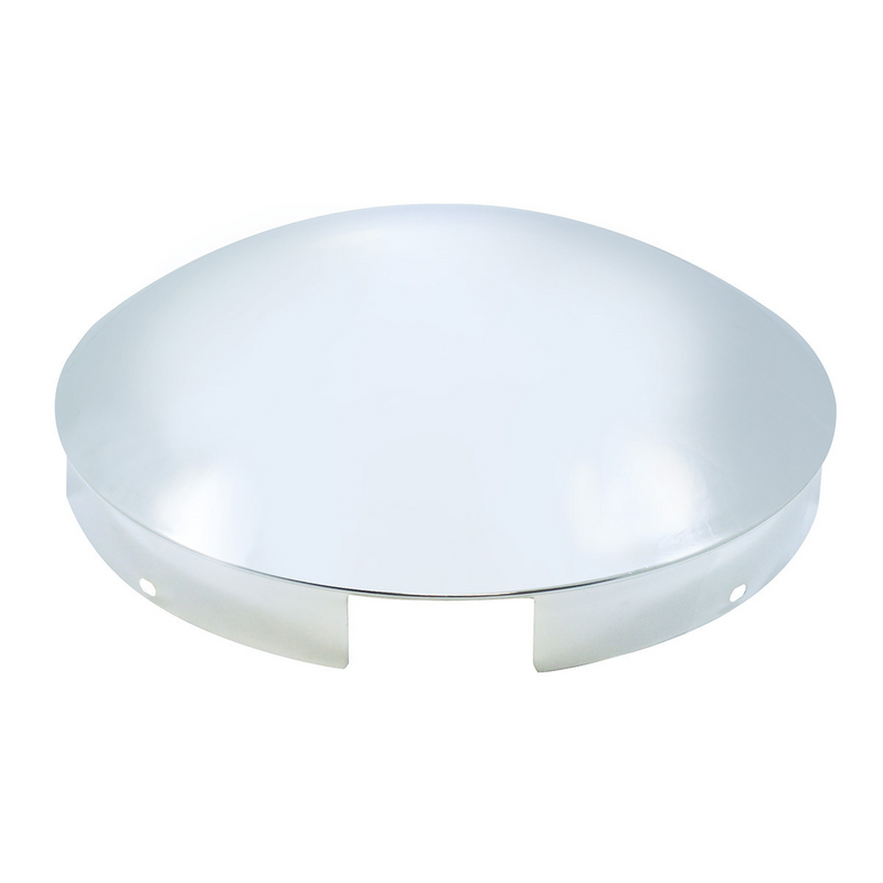 United Pacific 4 Even Notched Chrome Dome Front Hubcap 1" Lip 10118