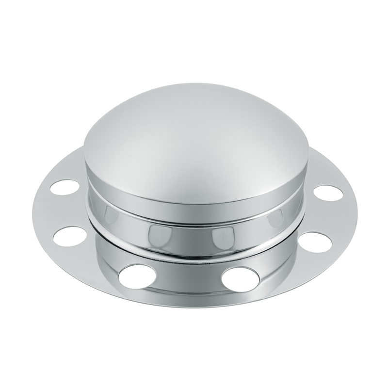 United Pacific Chrome Dome Front Axle Cover 3PC Kit For Steel/Aluminum Wheel 10123