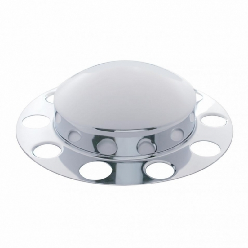 United Pacific Chrome Dome Front Axle Cover 2PC Kit For 1-1/2" Nut Cover Aluminum Wheel (2-Pack) 10132