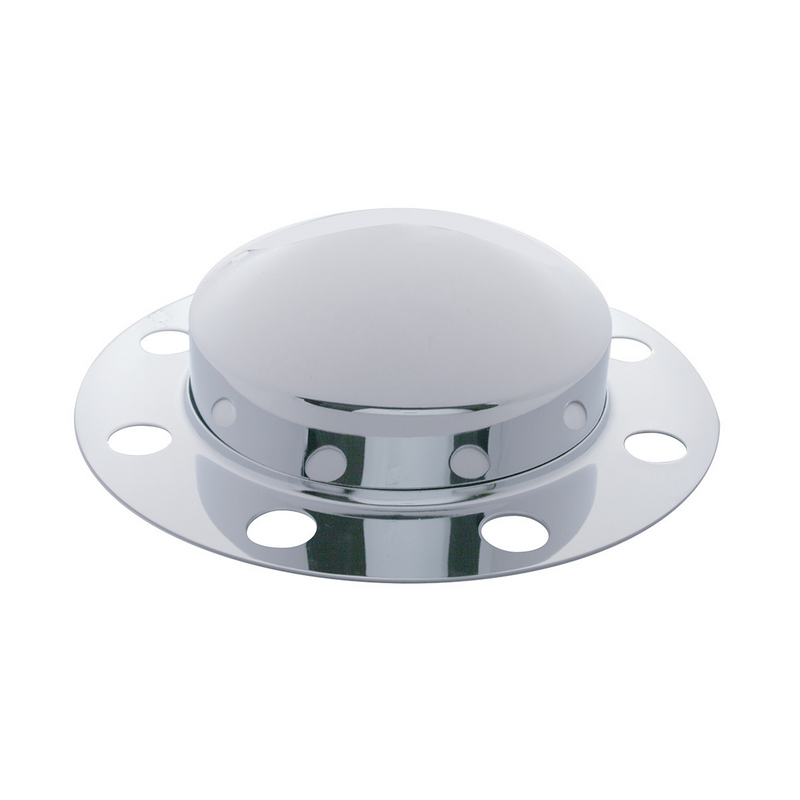 United Pacific Chrome Dome Front Axle Cover 2PC Kit For 33mm Nut Cover Steel/Aluminum Wheel (8 Hole) (2-Pack) 10134