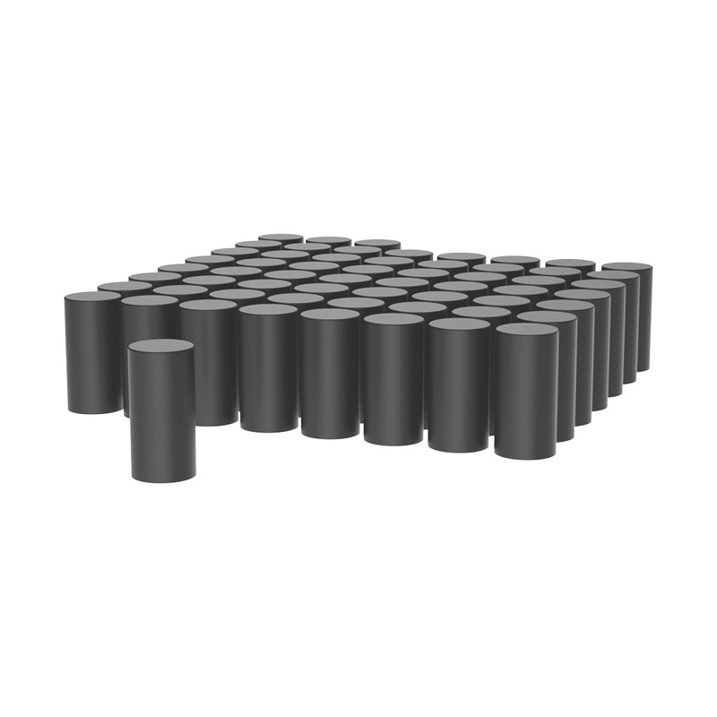 United Pacific 33mm x 4-1/4" Matte Black Tall Cylinder Nut Covers Thread-On (60-Pack) 10190CB