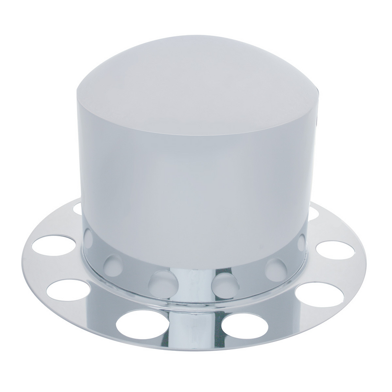 United Pacific Chrome Dome Rear Axle Cover 2PC Kit For 1-1/2" Nut Cover Steel Wheel 10210