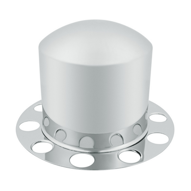 United Pacific Chrome Dome Rear Axle Cover 2PC Kit For 1-1/2" Nut Cover Aluminum Wheel 10211