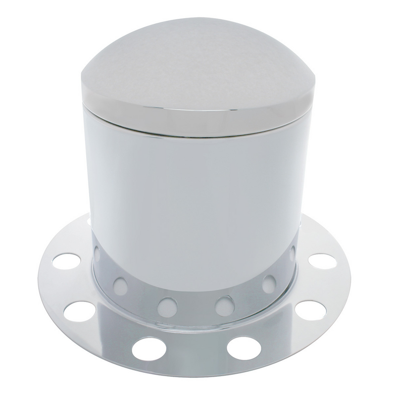 United Pacific Chrome Dome Rear Axle Cover 3PC Kit For 33mm Nut Cover Steel/Aluminum Wheel (10 Holes) 10221