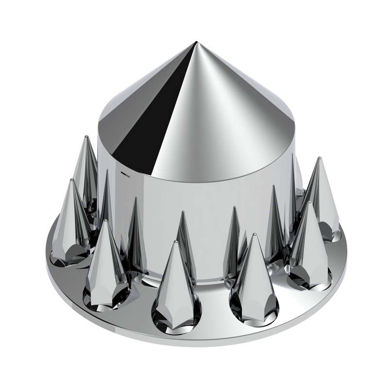 United Pacific Spike Rear Axle Cover With 33mm Spike Thread-On Nut Covers Chrome 10243