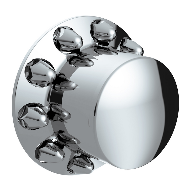 United Pacific Dome Rear Axle Cover With 1-1/2" Push-On Standard Nut Covers Chrome 10256