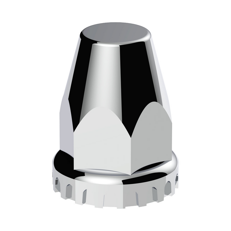 United Pacific 33mm x 2-3/4" Chrome Plastic Original Nut Covers Push-On 10265