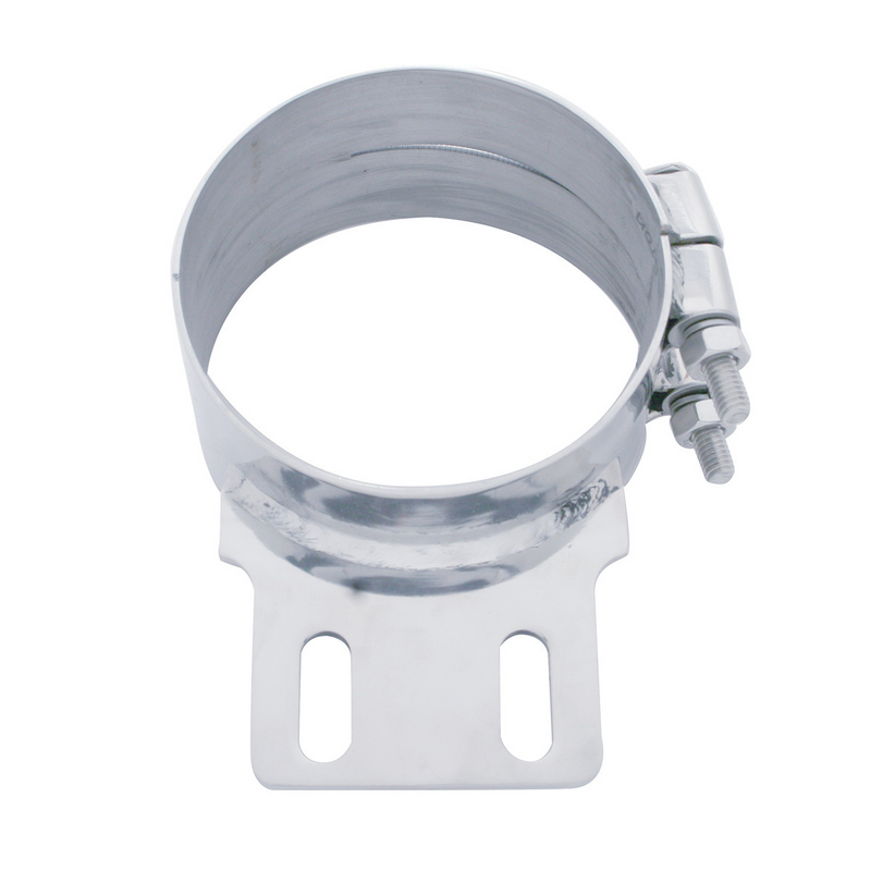 United Pacific 5" Stainless Butt Joint Exhaust clamp Straight Bracket 10319