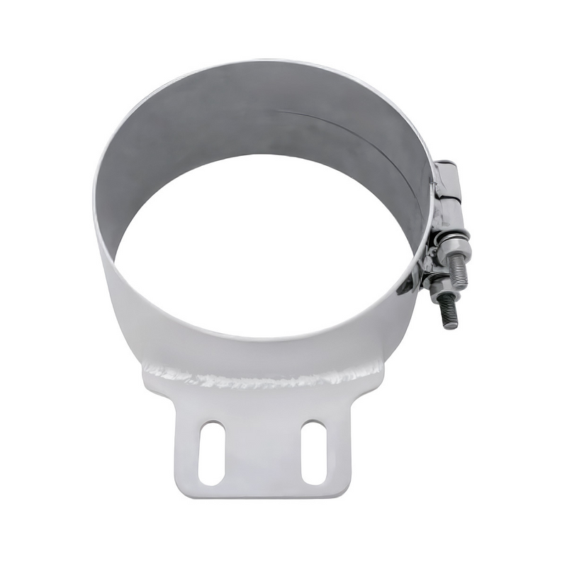 United Pacific 7" Stainless Butt Joint Exhaust clamp Straight Bracket 10321