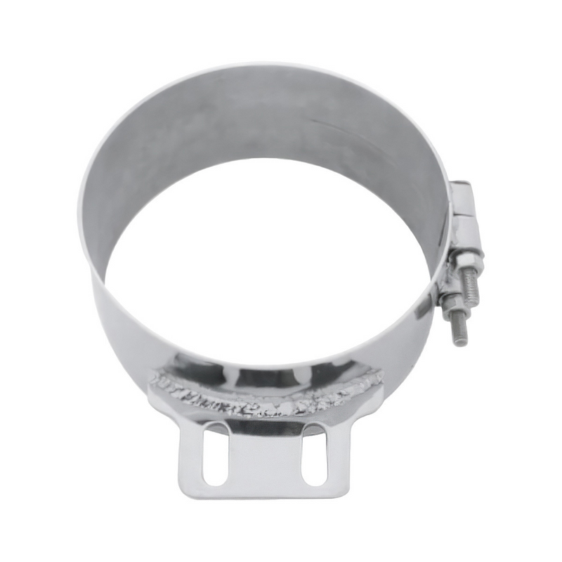 United Pacific 8" Stainless Butt Joint Exhaust Clamp Straight Bracket 10322