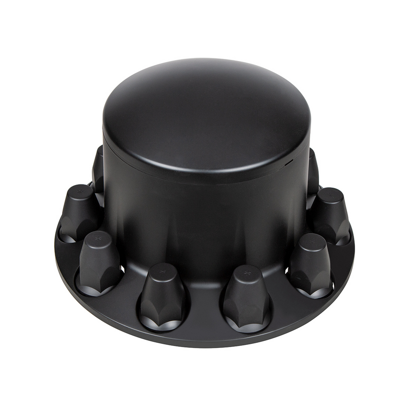United Pacific Dome Rear Axle Cover With 33mm Standard Thread-On Nut Covers Matte Black 10335