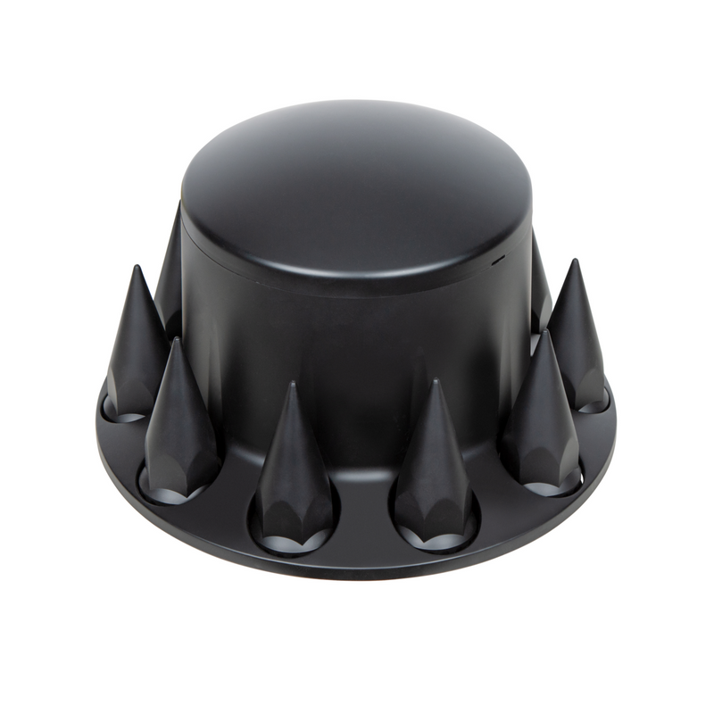 United Pacific Dome Rear Axle Cover With 33mm Spike Thread-On Nut Covers Matte Black 10342