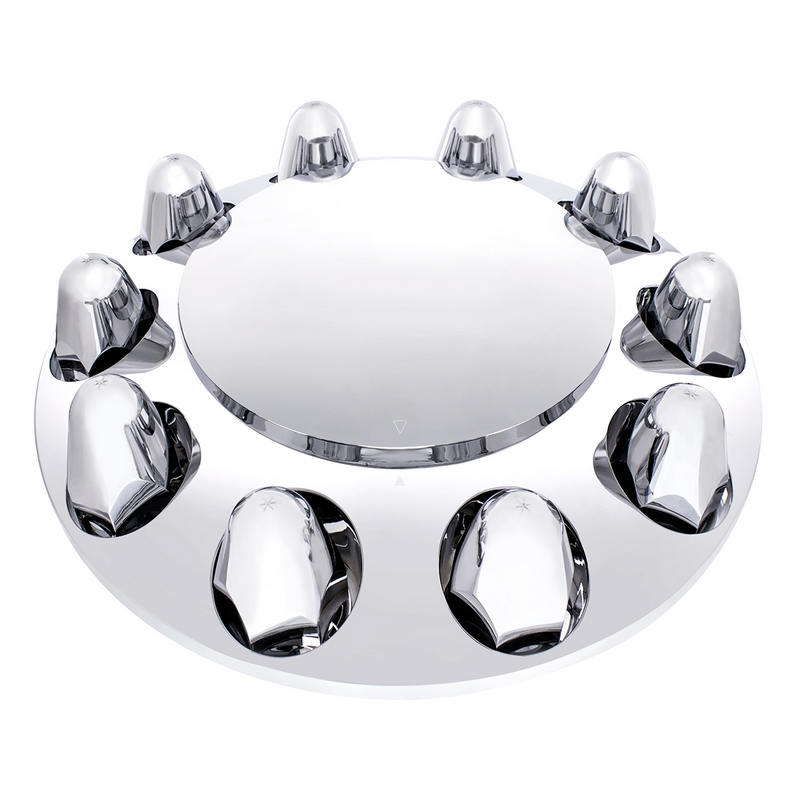 United Pacific Dome Front Axle Cover With 1-1/2" Push-On Nut Covers Chrome (Color Box) 10347