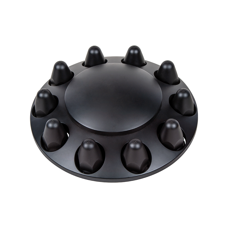 United Pacific Dome Front Axle Cover With 1-1/2" Push-On Nut Covers Matte Black (Color Box) 10348