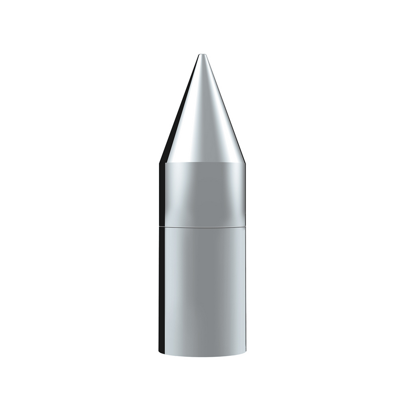 United Pacific 33mm X 7-1/8" Chrome Plastic Tall Spike Nut Cover Thread-On (Bulk) 10372B
