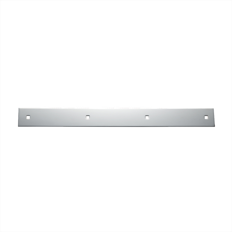United Pacific 2" X 20" Chrome Top Mud Flap Plain Plate Bolt Thru 10404