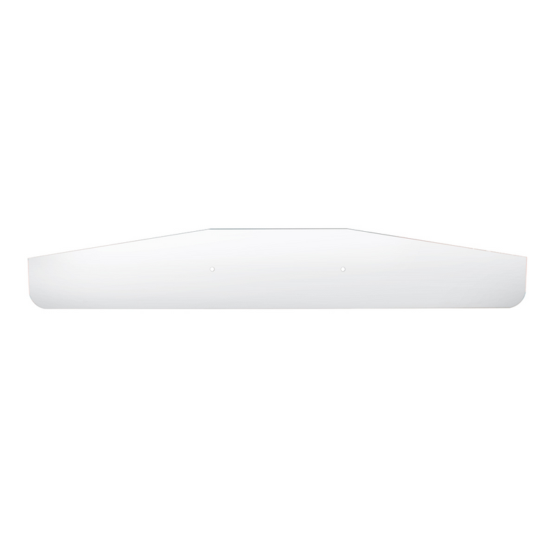 United Pacific 4" X 24" Chrome Bottom Mud Flap Plate With Welded Stud & Oval Emblem Cutout 10408