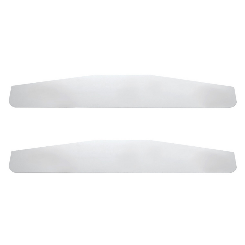United Pacific 4" X 24" Chrome Standard Bottom Mud Flap Plate Welded Stud (Pair) 10411CB