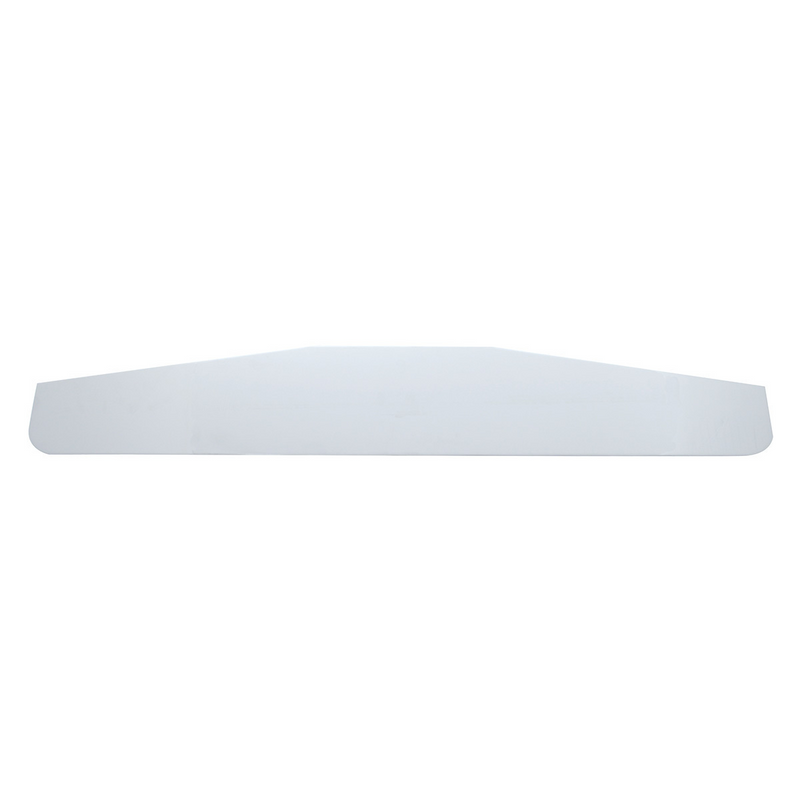 United Pacific 4" X 24" Chrome Standard Bottom Mud Flap Plate Welded Stud (Card of 2) 10411P
