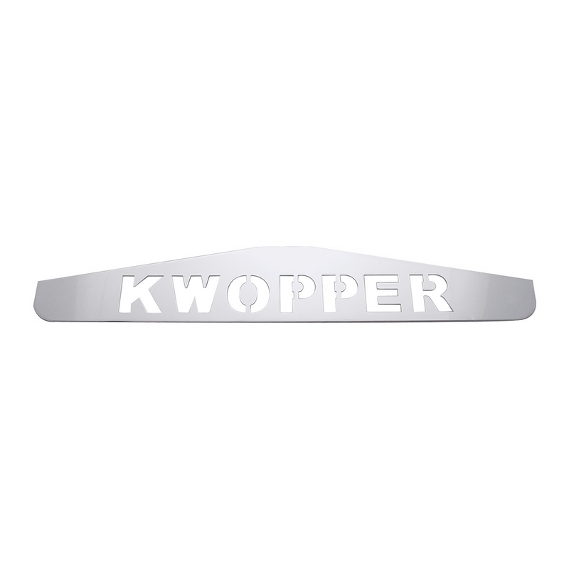 United Pacific 4" X 24" Chrome Kwopper Bottom Mud Flap Plate Welded Stud 10435