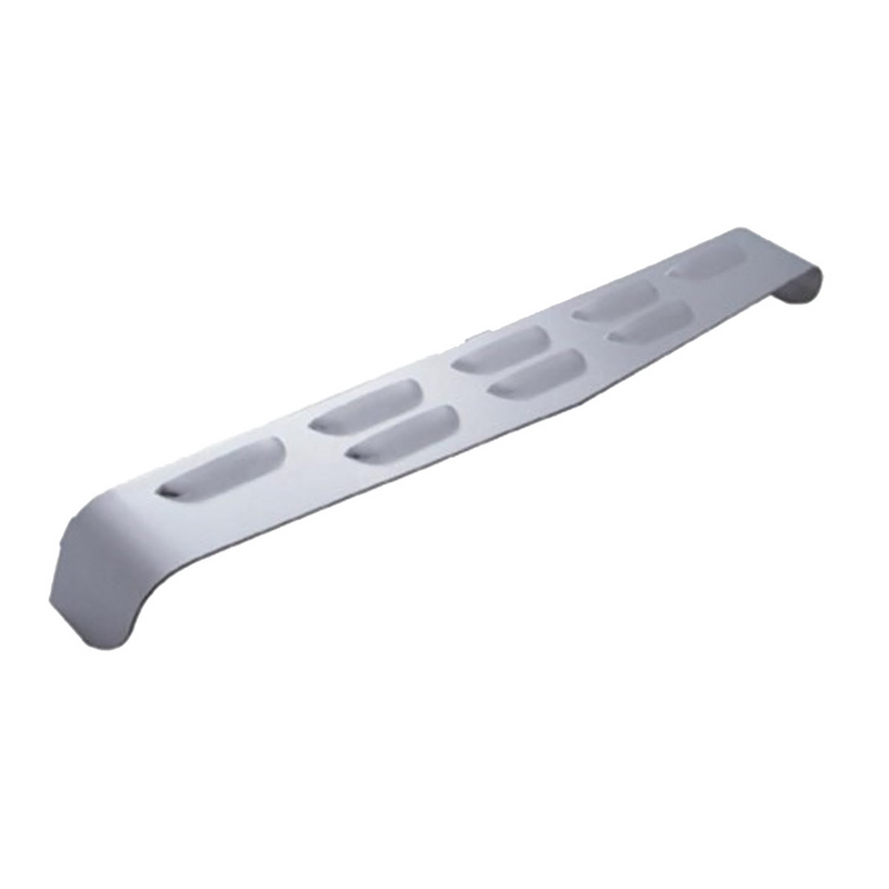 United Pacific 14-3/4" Wide Stainless Steel Visor For Dual 4" X 6" Headlight, Louver Top 10502