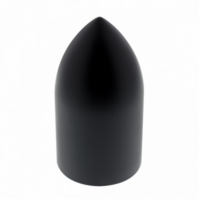 United Pacific 33mm X 3-7/8" Matte Black Bullet Nut Cover Thread-On (Bulk) 10550B